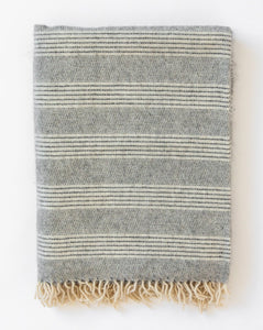 Alpaca Fog Stripe Throw